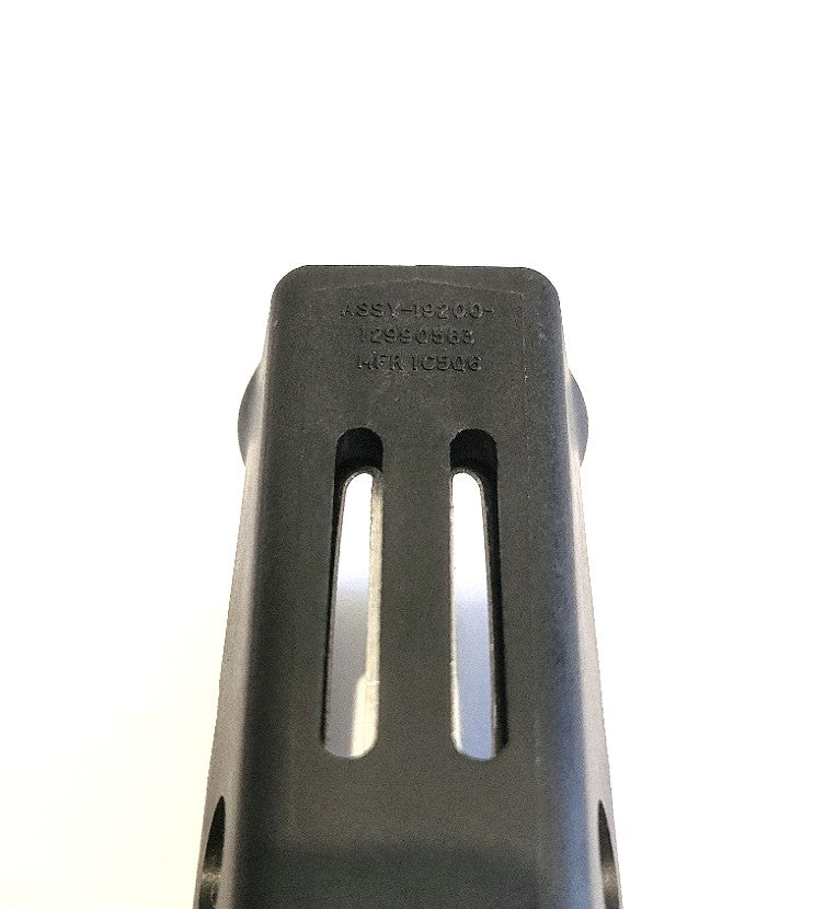 Top view of M203 carbine length handguard showing part number and cage code.