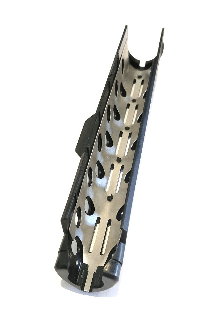 Interior view of M203 rifle length handguard showing aluminum heatshield and construction